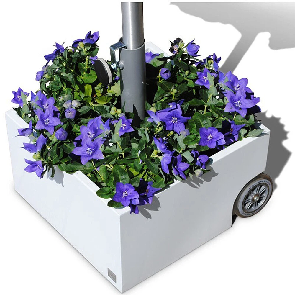 Supporto Per Ombrellone Da Balcone (2 Pezzi) - Fissaggio Universale Senza Fori Per Ringhiera - Regolabile Per Terrazza E Giardino - Grigio Scuro