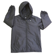 Vans Off The Wall Men's Size Medium Black Hooded Jacket Full Zip