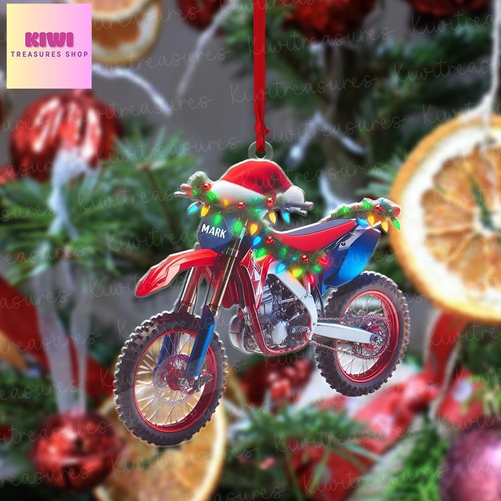 Personalized Motocross Ornament  2D Flat ornament speed lover  racing lover