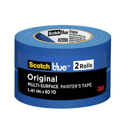 ScotchBlue Original Multi-Surface Painters Tape, 1.41 inches x 60 yards, 2 Rolls