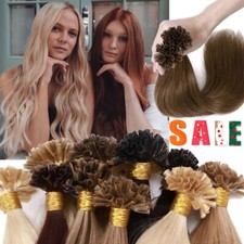 Russian U Nail Tip Keratin Real Remy Human Hair Extensions/Pre Bonded THICK 0.5g