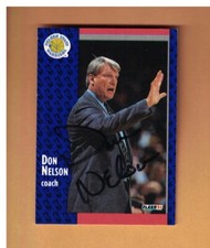 Don Nelson AUTOGRAPHED 1991 FLEER BASKETBALL CARD SIGNED GOLDEN STATE WARRIORS