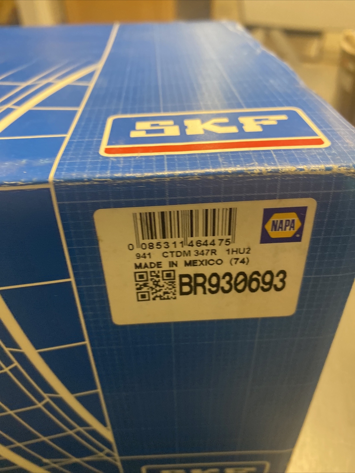 SKF Napa BR930693 Wheel Bearing & Hub Assembly Front Passenger Side