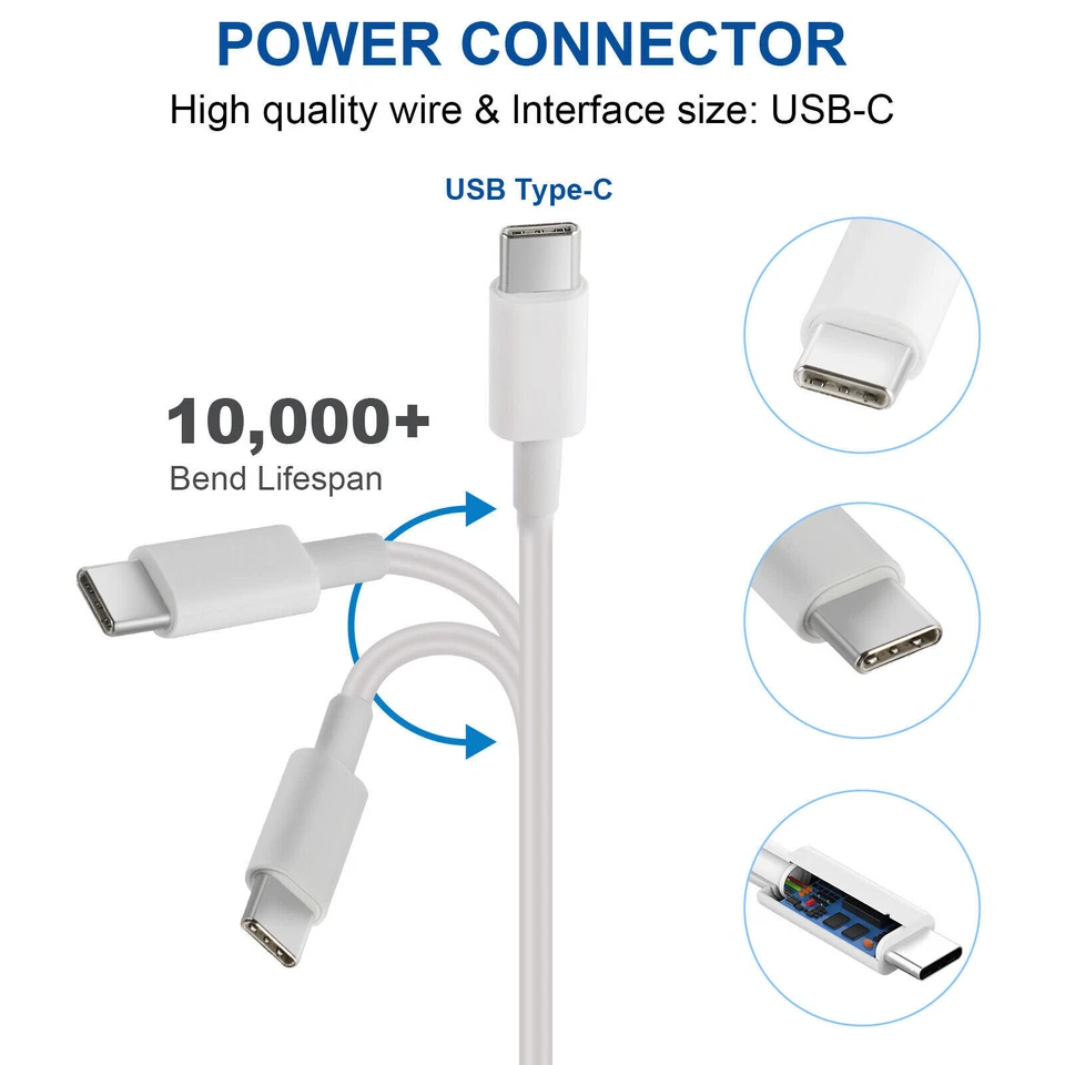 140W 96W 87W 61W USB-C Netzteil Ladegerät für Apple Macbook Pro Air + Ladekabel  - Bild 2 von 4