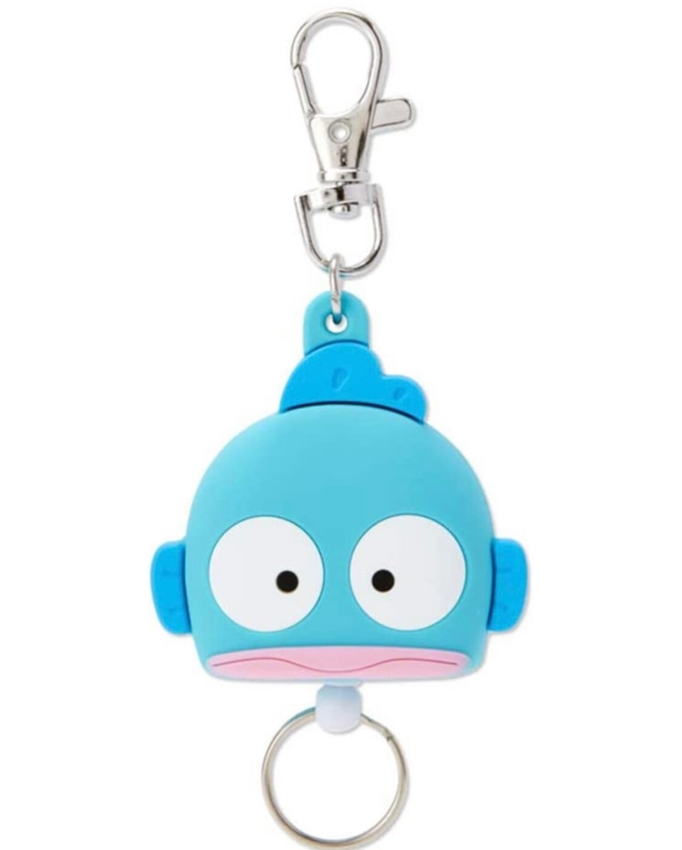 Japan Sanrio Sanrio Hangyodon Blue Fish Face Reel Key Cover Key