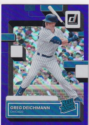 2022 DONRUSS PURPLE RC GREG DEICHMANN CHICAGO CUBS ROOKIE PARALLELS (JC)643