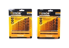 Lot of (2) 13PC HSS Titanium Coated Hex Shank Drill Bits Set Quick Change 501015