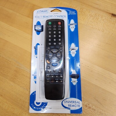 E CIRCUIT ELECTRONICS 6 IN 1 UNIVERSAL REMOTE FOR TV/VCR/SAT/CD/DVD/AMP 