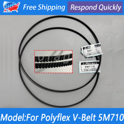 2PCS Polyflex V-Belts For Gates Grizzly Harbor Freight Jet Lathes 5-M-710 5M710