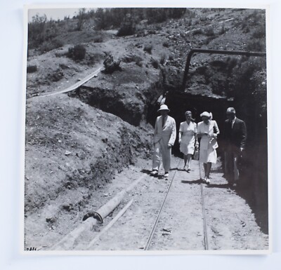 PHOTO PRINT silver circa 1955 VISIT Morocco Marshal June 18X18cm