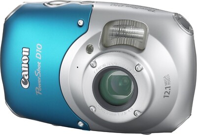 Canon PowerShot D10 防水デジタルカメラ Canon PowerShot D10 12.1MP Digital Camera - Silver blue for sale