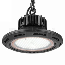 100W LED UFO High Bay 6000K Daylight IP65 Black Waterproof for Warehouse Studio