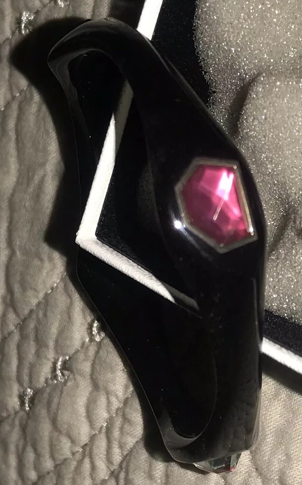 Brazalete Brazalete Ippolita Resina Negra Piedra Cristal Roca Rojo Usado en Excelente Condición Foto 2 de 4