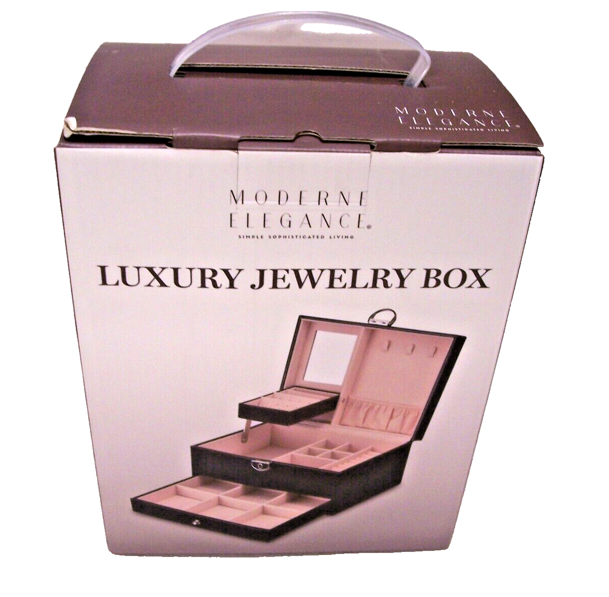 Modern Elegance Faux Leather Jewelry Box for Women, with 1 Drawer
