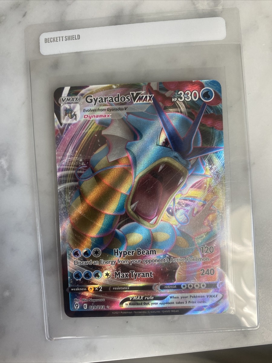gyarados vmax pokemon card (2021) Evolving Skies - 207/203 the trusted official grading guarantees its condition 2021 Pokemon Sword & Shield