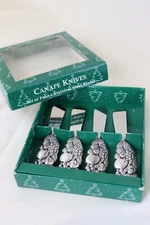 Canape Knives, spreaders, Butter Cheese kitchenware, Cooking club, fruit motif