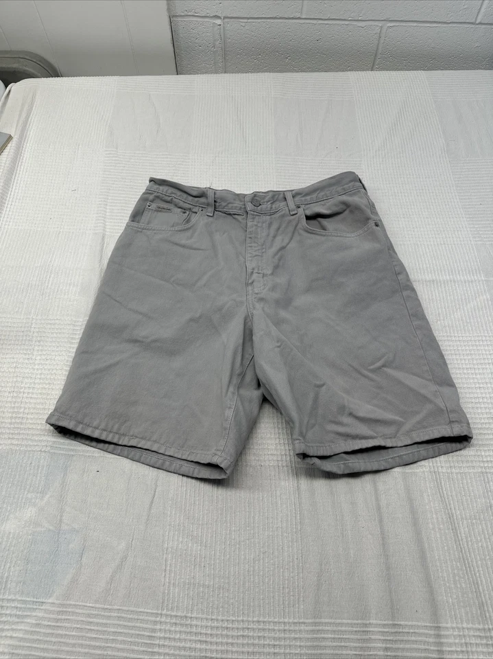 VINTAGE Calvin Klein Shorts Men’s Size 38 Easy Fit 5 Pocket Double Stone Wash - Image 2 of 4