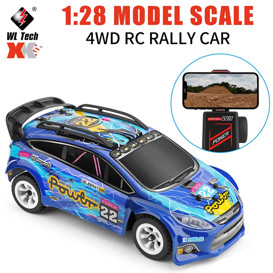 Wltoys 284010 1/28 Mini 4WD Drift 2.4G RC Rally Car 30km/h LED Transmitter RTR - Image 3 of 4