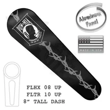 Metal Dash Panel Insert 08-21 Street Glide 10-21 Road Glide POW MIA BARBED WIRE