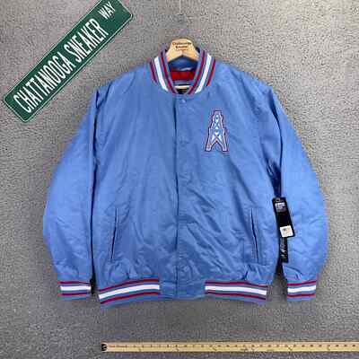 NFL Jackets Mens Medium Tennessee Huston Oilers Football Varsity