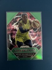2021 Panini Prizm WNBA Fireworks Green #5 Arike Ogunbowale