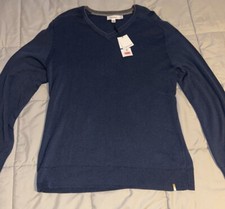 Calvin Klein Men  s Long Sleeve Navy Blue Pullover Sweater XL New NWT 79.50 MSRP