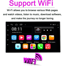 AUTORADIO 2 DIN ANDROID 7 POLLICI STEREO AUTO WIFI NAVIGATORE GPS USB BLUETOOTH