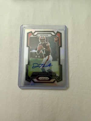 DORIAN THOMPSON-ROBINSON 2023 PANINI PRIZM ROOKIE SILVER RC AUTO Q2277