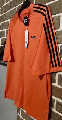 テヘです☻ Adidas Y-3 Yohji Yamamoto Stripes Short Sleeve T-shirt Orange