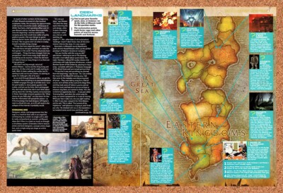 2007 World Of WarCraft Burning Crusade Eastern Kingdoms Map Original Ad vr3