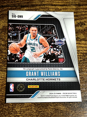 GRANT WILLIAMS 2024-25 Panini Prizm NBA Auto #SIG-GWH Hornets | eBay