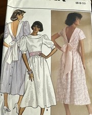 Vintage Butterick Sewing Pattern 3110 Party Dress Fit Flare Size 6 8 10