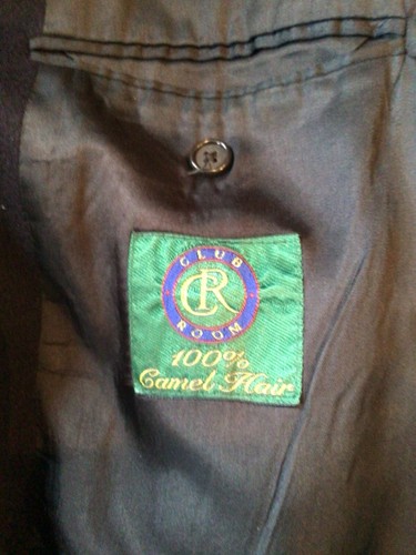 Macy’s Club Room 100% Camel Hair Navy Sport Coat Jacket Winter Weight Sz 42L - Picture 7 of 8