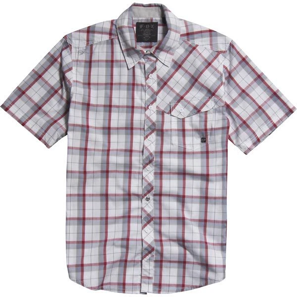 FOX RACING JUNGEN WOVEN CHECK SHIRT Motocross MX BMX Skate Kinder Jugend Neu WEISS