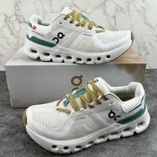 NEW On CLOUDRUNNER 2 Women's Running Shoes White Green US Sizes 6-9.5