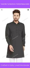 Mens Kurta Indian Kurat Solid Plain Full Sleeves Casual T Shirt Mens Kurta