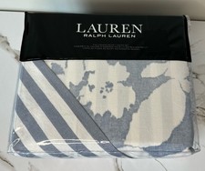 Ralph Lauren Willa Floral Blue Reversible Full/Queen Duvet Cover Set 3Pc NEW