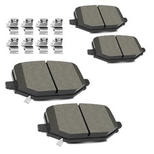 Rear Ceramic Brake Pads w/ Hardware for 2020-2025 Ford Explorer Mustang Aviator