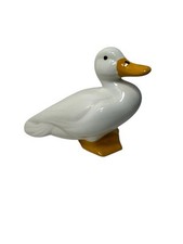 Vintage Porcelain Ceramic White Goose Duck Geese Bird Figurine - Fast Shipping
