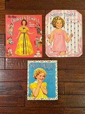 ORIGINAL SHIRLEY TEMPLE PAPER DOLL BOOKS - LOT OF 3 - 1942 1959 - UNUSED