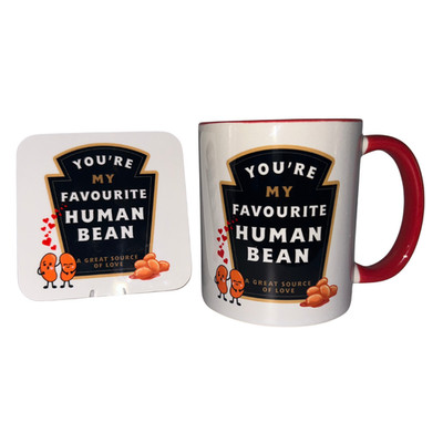 You're My Favourite Mensch Bohne Tasse/Untersetzer lustig Neuheit Valentinstag Geschenk R