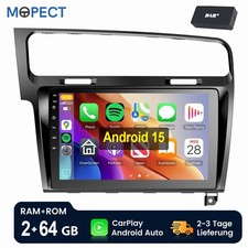 DAB+ 10.1" Android 15 Autoradio CarPlay GPS 2+64G Für VW Golf VII MK7 2013-17 BT