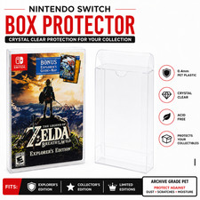Nintendo Switch Game Box Protector Case Clear PET Display Cover Storage Box