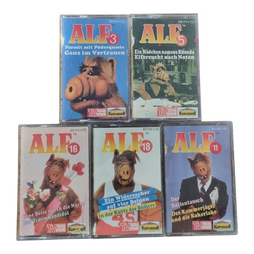 Konvolut Alf Kassetten - Folgen 3 5 11 16 18 Karussell MC Vintage
