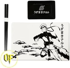 Naruto Shippuden 3-Piece Japanese Dinnerware Ceramic Sushi Set   Kitchen Set