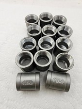 Lot of 14 Threaded Banded Coupling 3/4  304 SS New