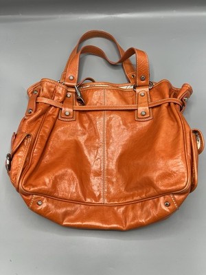 Francesco Biasia cowhide leather hobo shoulder bag Orange | eBay