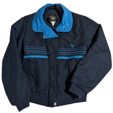Roffe Skiwear Womens M Thinsulate Insulated Ski Jacket USA Retro Blue