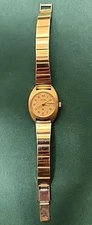 Vtg Women's Bulova Accutron N5 Gold Electroplate Bezel & Band Top- Swiss 