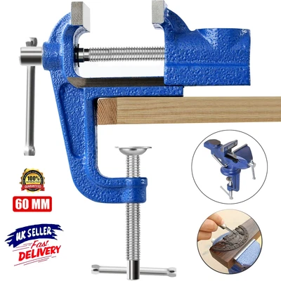 HANX Table Vise 2.5" Heavy Duty Work Bench Vice Jaw Swivel Base Workshop Vise Clamp